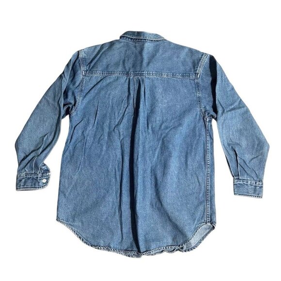 Vtg Disney Embroidered Winnie The Pooh & Eeyore Denim Button-Up Shirt, Size M - Picture 2 of 9